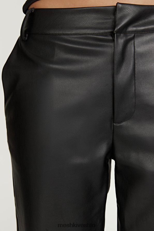Meshki Pantaloni morbidi in ecopelle Matilda a vita bassa vestiario nero 6L048P1438