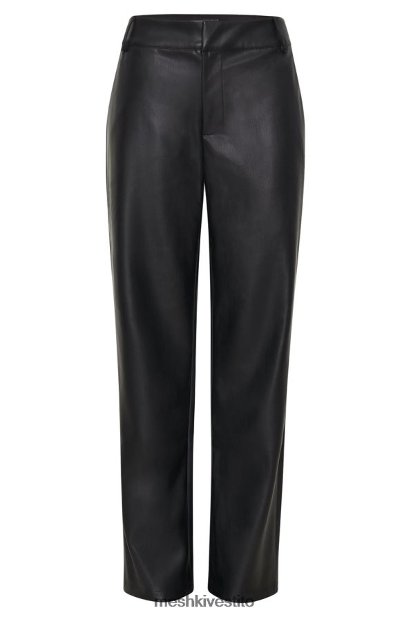 Meshki Pantaloni morbidi in ecopelle Matilda a vita bassa vestiario nero 6L048P1438
