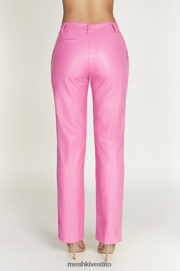 Meshki Pantaloni morbidi in ecopelle Matilda a vita bassa vestiario rosa Rosa 6L048P1434
