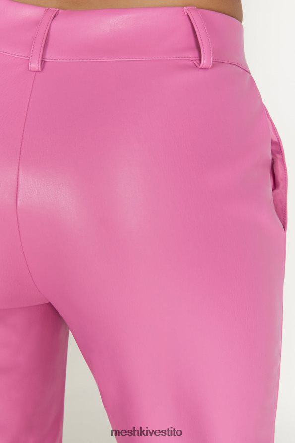 Meshki Pantaloni morbidi in ecopelle Matilda a vita bassa vestiario rosa Rosa 6L048P1434
