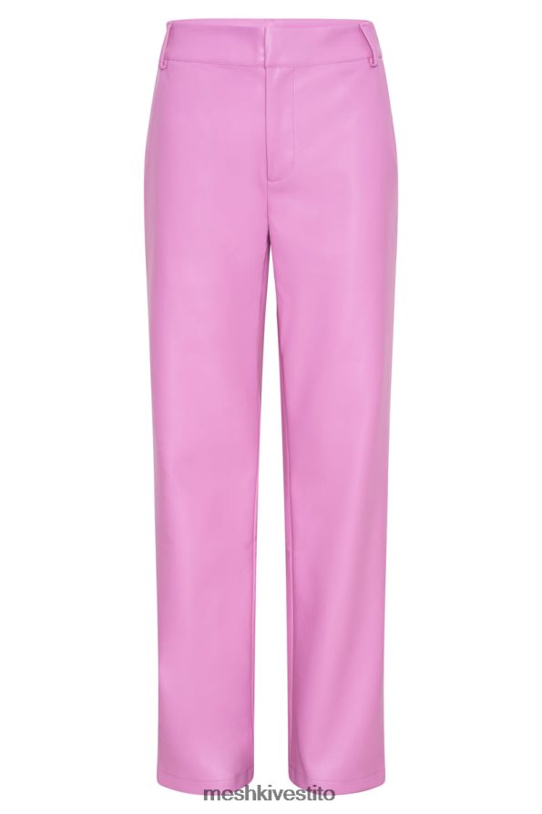Meshki Pantaloni morbidi in ecopelle Matilda a vita bassa vestiario rosa Rosa 6L048P1434