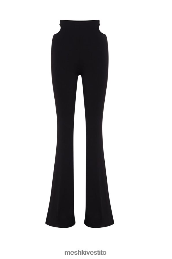 Meshki Pantaloni ritagliati perizoma a vita alta Harley vestiario nero 6L048P1603