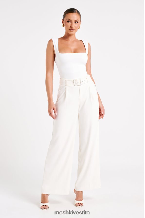 Meshki pantaloni adatti a gamba larga Tenley vestiario avorio 6L048P1248