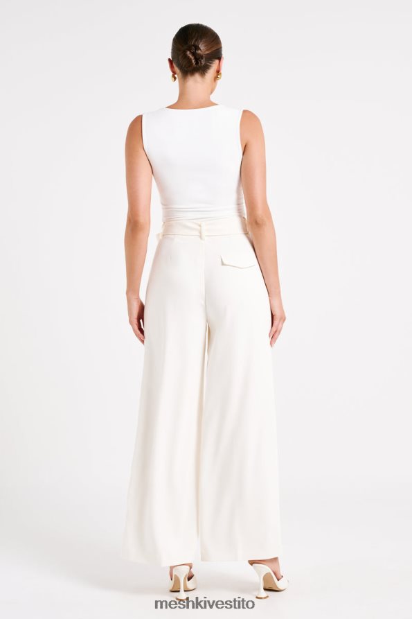Meshki pantaloni adatti a gamba larga Tenley vestiario avorio 6L048P1248