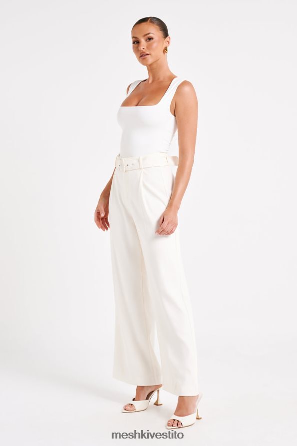 Meshki pantaloni adatti a gamba larga Tenley vestiario avorio 6L048P1248