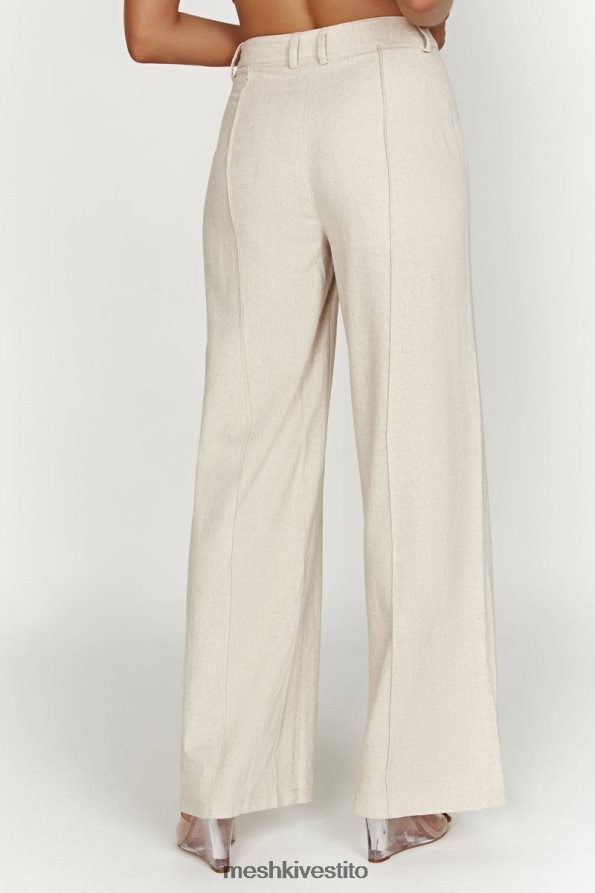 Meshki pantaloni di lino Julie a gamba larga vestiario naturale 6L048P1465