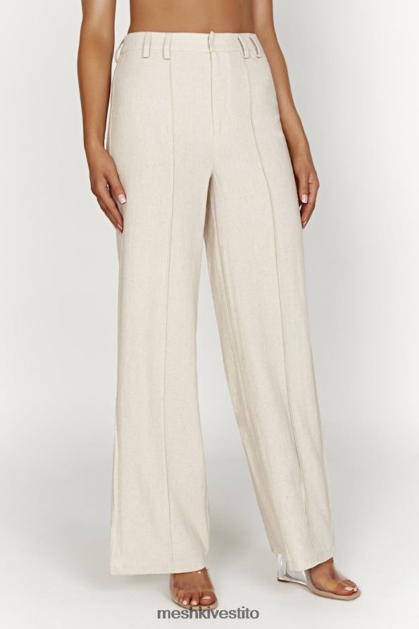 Meshki pantaloni di lino Julie a gamba larga vestiario naturale 6L048P1465