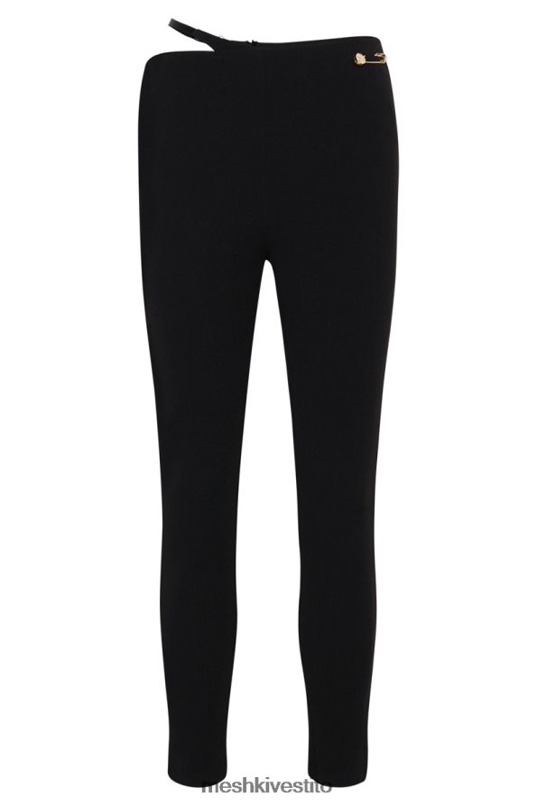 Meshki pantaloni irene con taglio a V sul davanti vestiario nero 6L048P1595