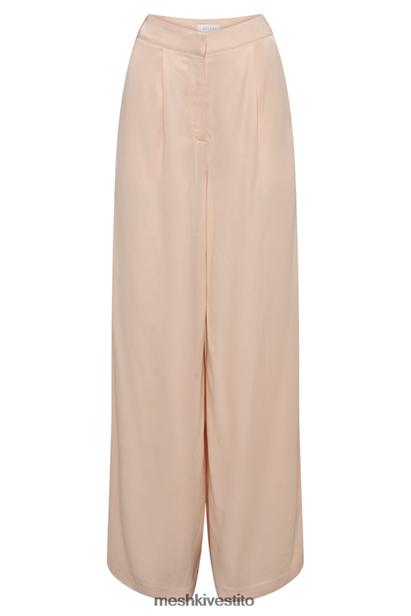Meshki pantaloni nour in raso a gamba larga vestiario albicocca 6L048P1374