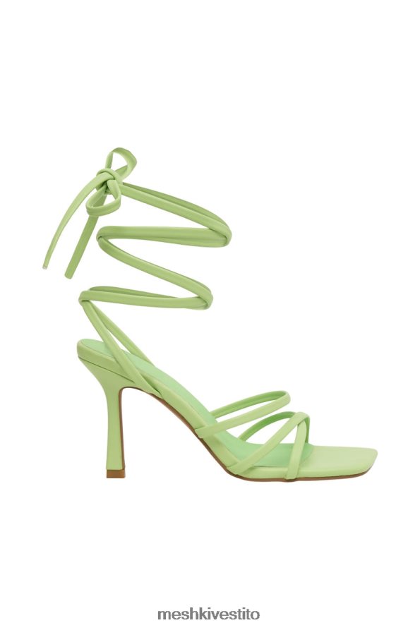 Meshki Milly in ecopelle avvolgente attorno ai tacchi calzature verde lime 6L048P1689