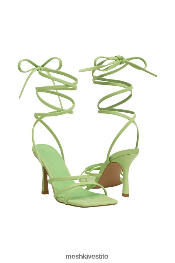 Meshki Milly in ecopelle avvolgente attorno ai tacchi calzature verde lime 6L048P1689